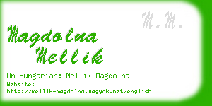 magdolna mellik business card